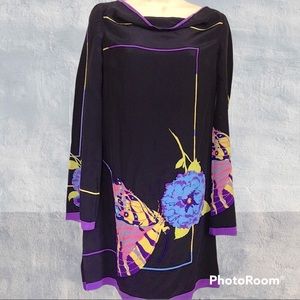 Beautiful TWG Silk Dress with Butterflies and Flowers